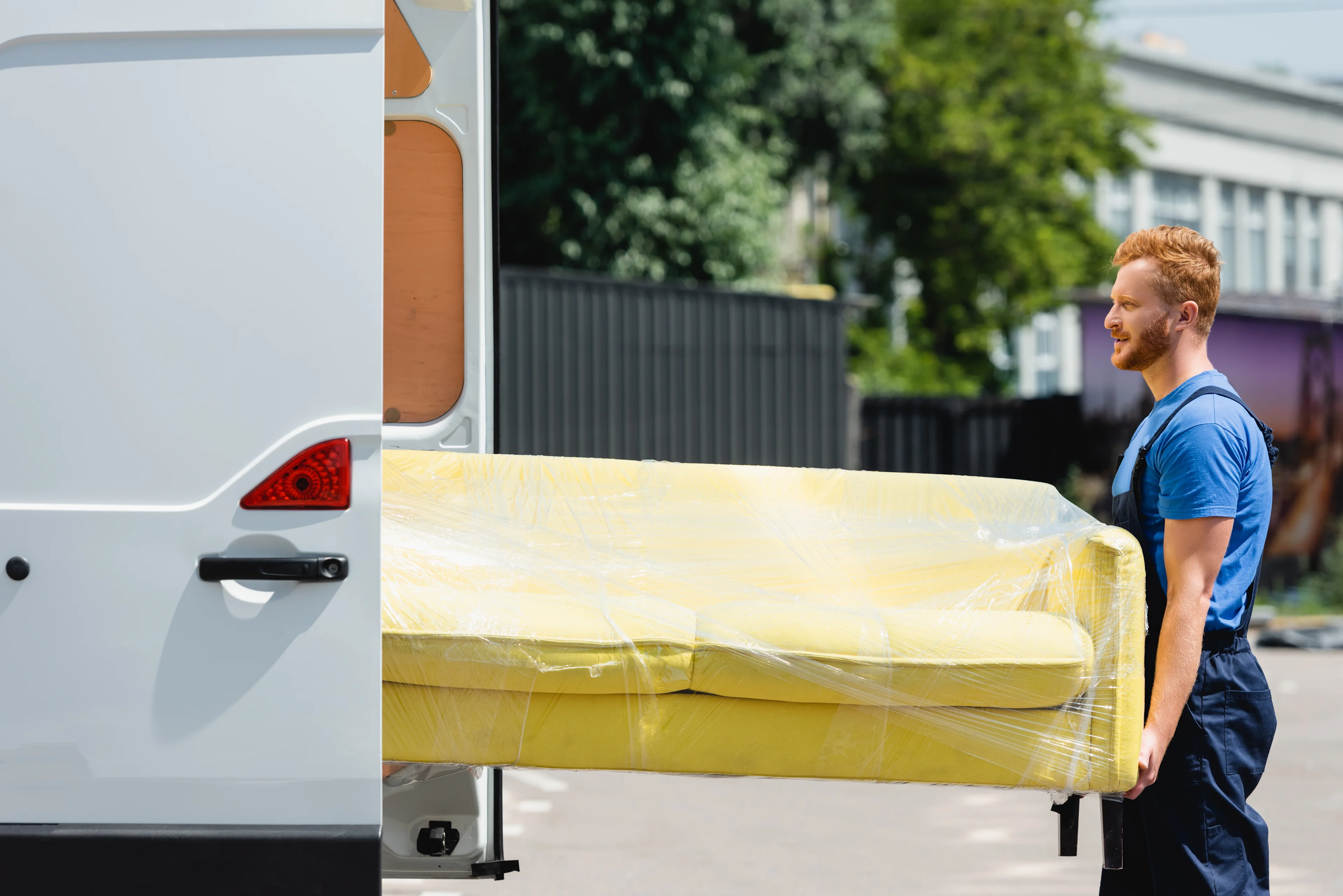 Professional movers carefully handling belongings during a relocation